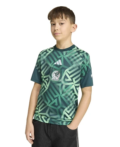 Adidas Big Boys and Girls Green Mexico National Team 2026 Pre-MatchJersey