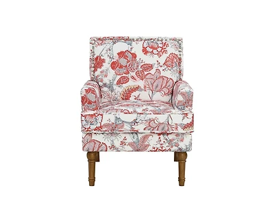 Casainc Footrest Chair Set with Vintage Brass Studs, Button Tufted Upholstered Armchair