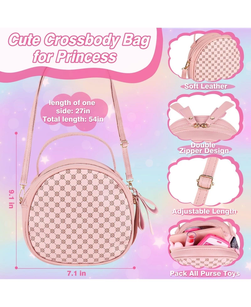 Gnuadz 40-piece Play Purse Pretend Princess Handbag Camera Phone Wallet Girl Gift 3-6 plus