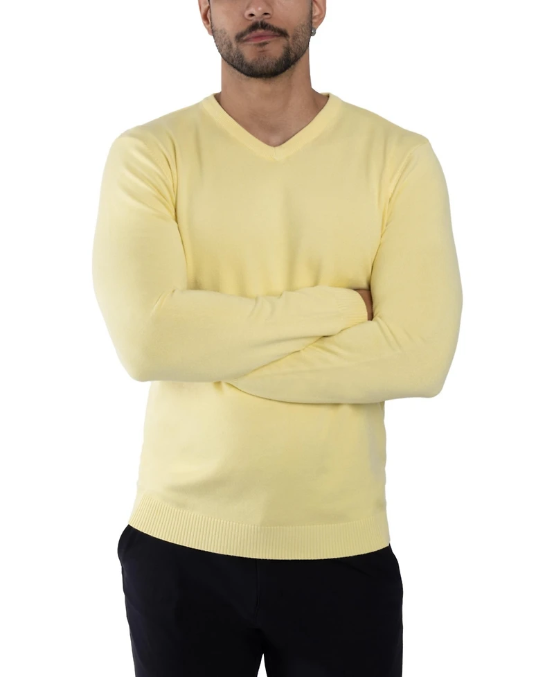 X-Ray Men's Basic V-Neck Pullover Midweight Sweater