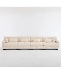 Clihome Modular Sectional Sofa Cloud Couch, Modern Couches for Living Room,4-Seat Comfy advanced flannelette Bedroom