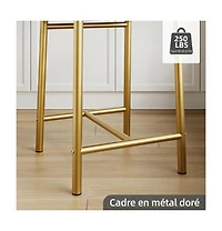 homfan Set of 8 Bar Stools, 26 Inch Metal Stools with Backrest and Soft Seat for Kitchen Island or Home Bar
