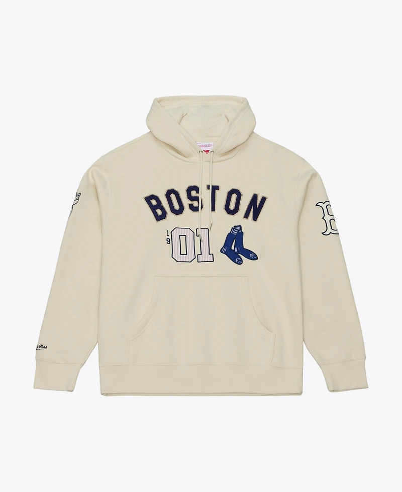 Mitchell & Ness Men's Cream Boston Red Sox Yacht Rock Fleece Hoodie
