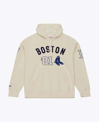 Mitchell & Ness Men's Cream Boston Red Sox Yacht Rock Fleece Hoodie