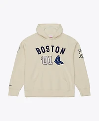 Mitchell & Ness Men's Cream Boston Red Sox Yacht Rock Fleece Hoodie