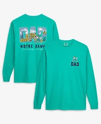 Image One Men's Green Notre Dame Fighting Irish Father's Day Campus Drawing Long Sleeve T-Shirt