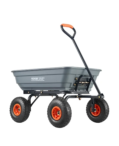 Vevor Poly Garden Dump Cart Heavy-duty Yard Carts and Wagons