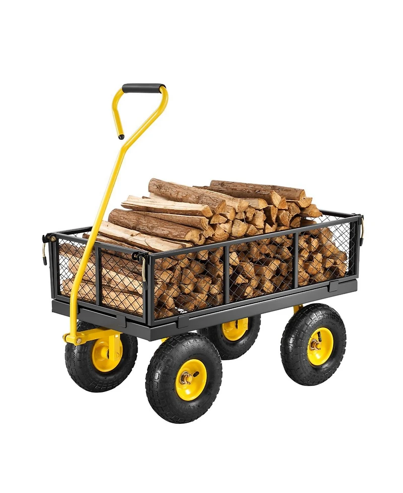 Vevor Steel Garden Cart Capacity Heavy Duty Yard Wagon Utility