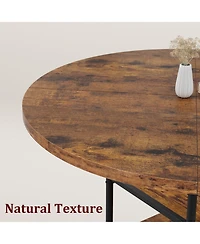 gaomon 47-Inch Round Dining Table for 4 with 1.2-Inch Thick Board
