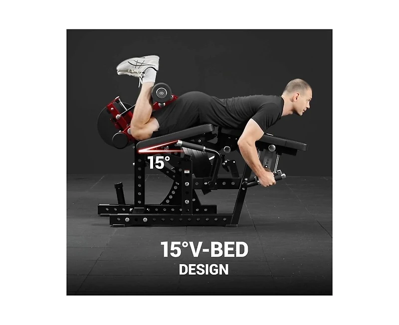 Mikolo Leg Extension and Curl Machine Adjustable Plate Loaded Seated Leg Extension and Lying Leg Curl for Home Gym