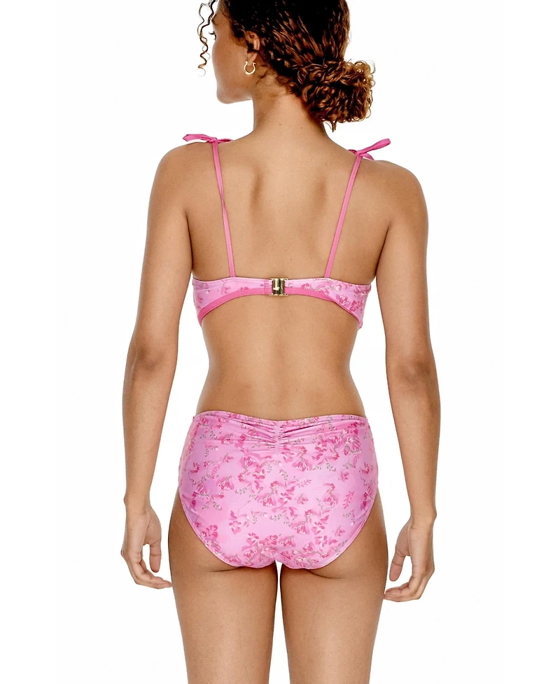 Jessie Zhao New York Women's Pink Blossom Reversible One-Piece Swimsuit