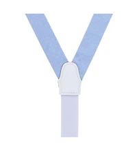 Trafalgar Men's Churchill Chambray Polka Dot Linen Blend Formal End Suspenders