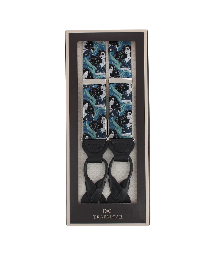 Trafalgar The Siren's Song Silk Novelty Button End Suspenders