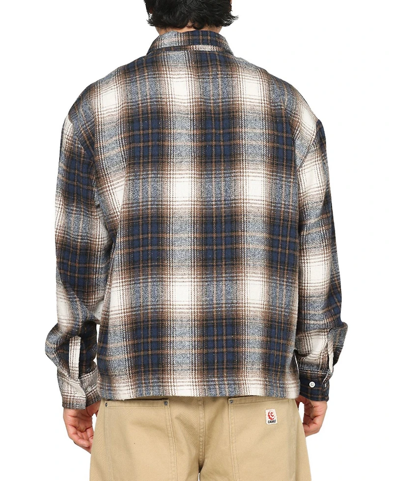 Carre Men's Ombre Zip Up Long Sleeve Shirt