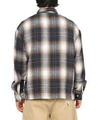 Carre Men's Ombre Zip Up Long Sleeve Shirt