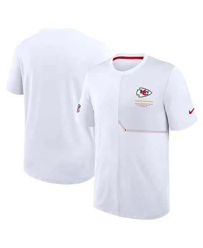 Nike Men's White Kansas City Chiefs Sideline Uv Dri-fit Coaches T-Shirt