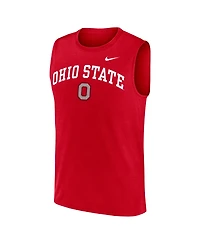 Nike Men's Scarlet Ohio State Buckeyes Primetime Legend Arch Dri-fit Muscle Tank Top