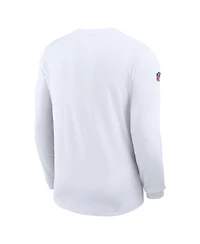 Nike Men's White Chicago Bears Sideline Coaches Uv Dri-fit Long Sleeve T-Shirt