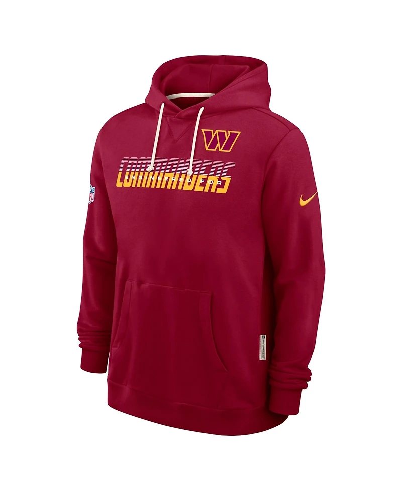 Nike Men's Burgundy Washington Commanders Sideline Standard Issue Dri-fit Hoodie