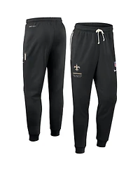 Nike Men's Black New Orleans Saints Sideline Standard Issue Dri-fit Taper Pants