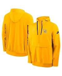 Nike Men's Gold Pittsburgh Steelers Alt Anorak Half-Zip Hooded Jacket