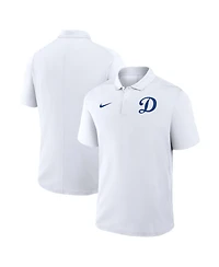 Nike Men's White Los Angeles Dodgers Alternate Victory Dri-fit Polo Shirt