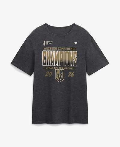 Fanatics Men's Heather Charcoal Vegas Golden Knights 2026 Nhl Western Conference Champions Locker Room T-Shirt