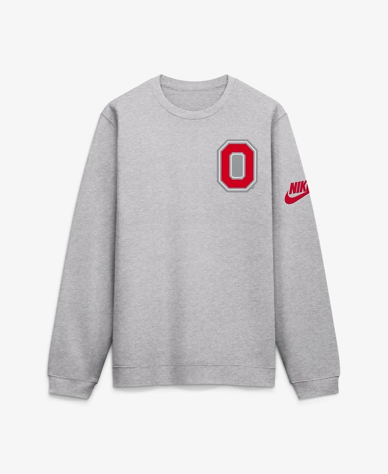 Nike Men's Heather Gray Ohio State Buckeyes Legacy Sweatshirt