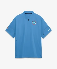 Nike Men's Light Blue Tennessee Titans Sideline Short Sleeve Quarter-Zip Coaches Jacket