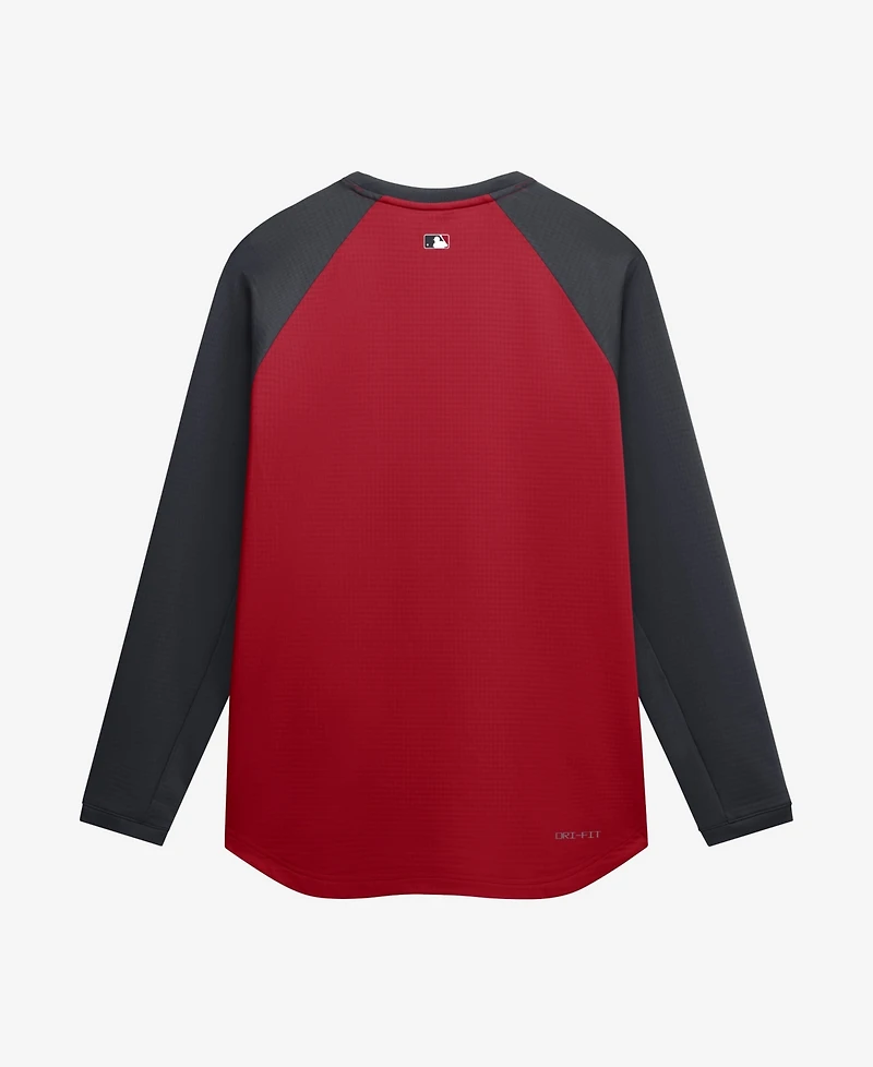 Nike Men's Red Cleveland Guardians Authentic Collection Raglan Dri-fit Sweatshirt