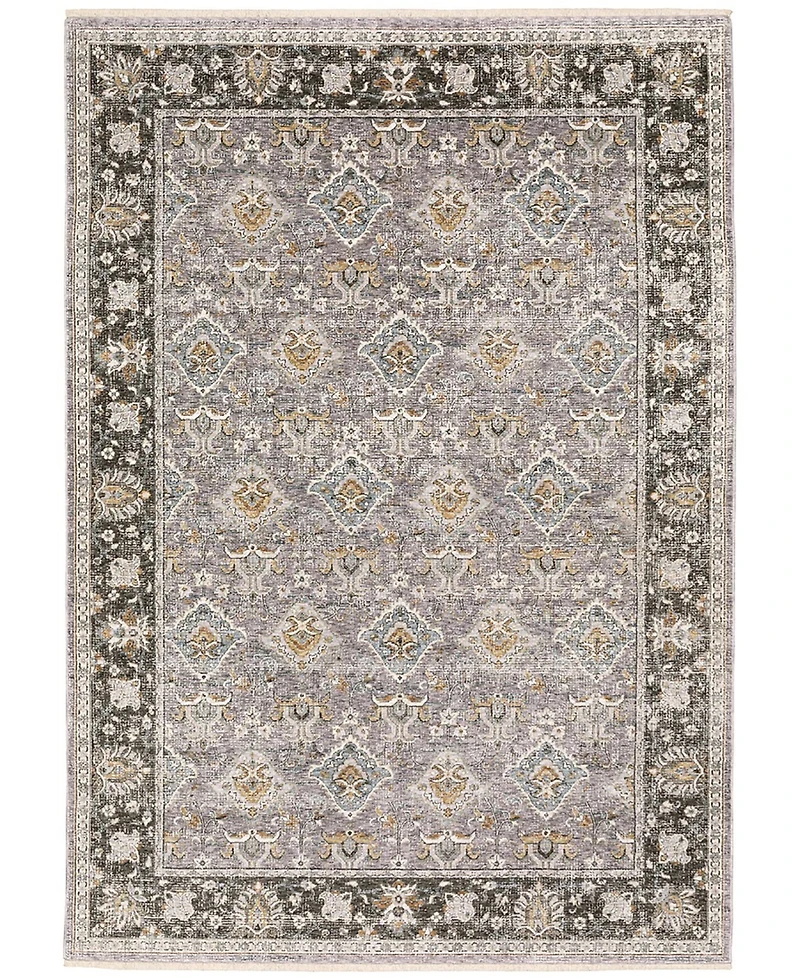 Oriental Weavers Maharaja 91E Gray and Blue 6'7" x 9'6" Area Rug