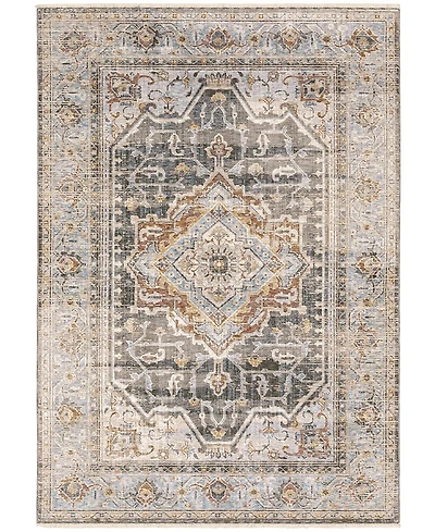 Oriental Weavers Maharaja 1803X Gray and Blue 3'3" x 5' Area Rug