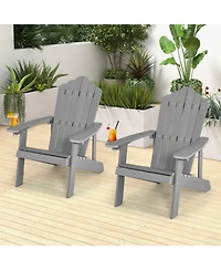 Gouun 2-Piece Adirondack Chair Set with Adult and Kids Seats