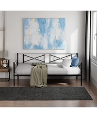 Gouun Twin Metal Daybed Frame Steel Slats Sofa Bed Victorian Style