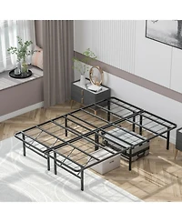 Gouun Full Size Foldable Metal Platform Bed with Tool-Free Assembly