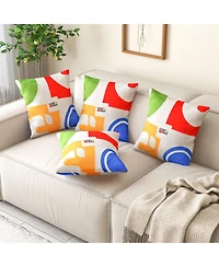 Gouun 18-Inch Square Throw Pillows with Removable Velvet Covers