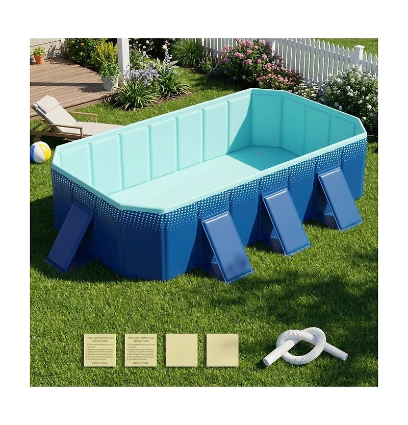 Gouun Above Ground Swimming Pool with 24 Reinforced Wall Panels