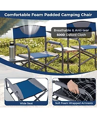 Gouun Folding Camping Chair with Side Table and Cup Holder