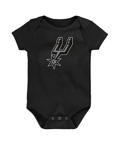 Outerstuff Baby Boys and Girls Black San Antonio Spurs Primary Logo Bodysuit
