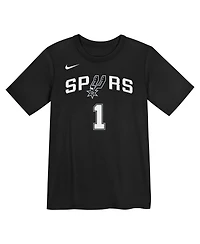 Nike Preschool Victor Wembanyama Black San Antonio Spurs Icon Name Number T-Shirt