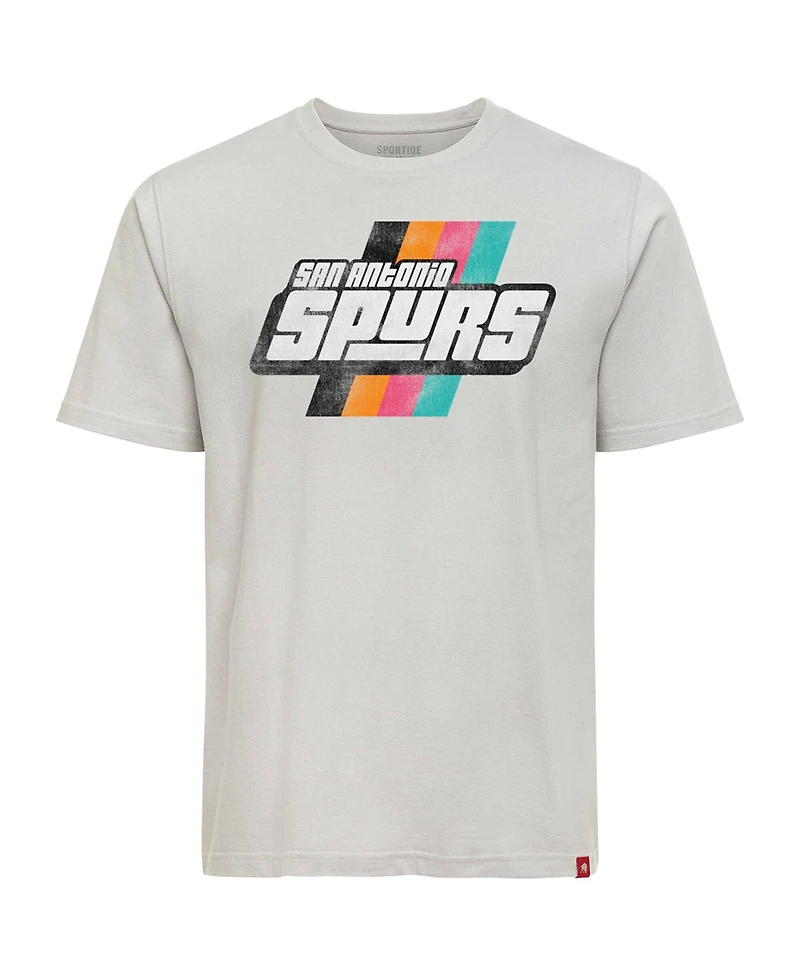 Sportiqe Men's and Women's Silver San Antonio Spurs Duke Alva T-Shirt