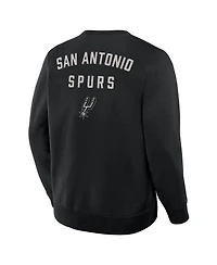 Fanatics Men's Black San Antonio Spurs Crossover Collection Defensive Rotation Drill Premium Pullover Sweatshirt