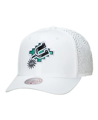 Mitchell & Ness Men's Mitchell Ness White San Antonio Spurs Perfect Lightweight Pro Crown Snapback Hat