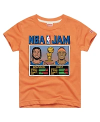 Homage Toddler Jalen Brunson Josh Hart Orange New York Knicks Nba Jam Tri-Blend T-Shirt
