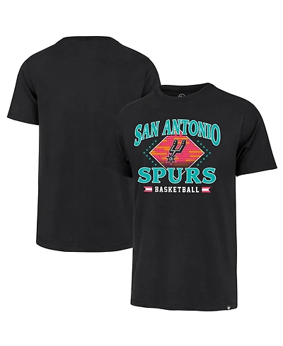 '47 Brand Men's Black San Antonio Spurs Big Tall Courtside Franklin T-Shirt