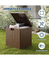 gaomon 80 Gallon Outdoor Storage Box, Lockable Uv Protection Storage Bin, Large Waterproof Resin Patio Storage Chest