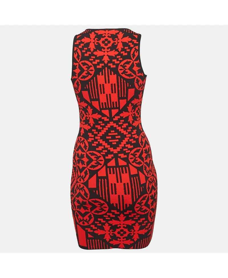 Pre-Owned Alexander Mcqueen Women's Jacquard Knit Sheath Dress