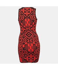 Pre-Owned Alexander Mcqueen Women's Jacquard Knit Sheath Dress