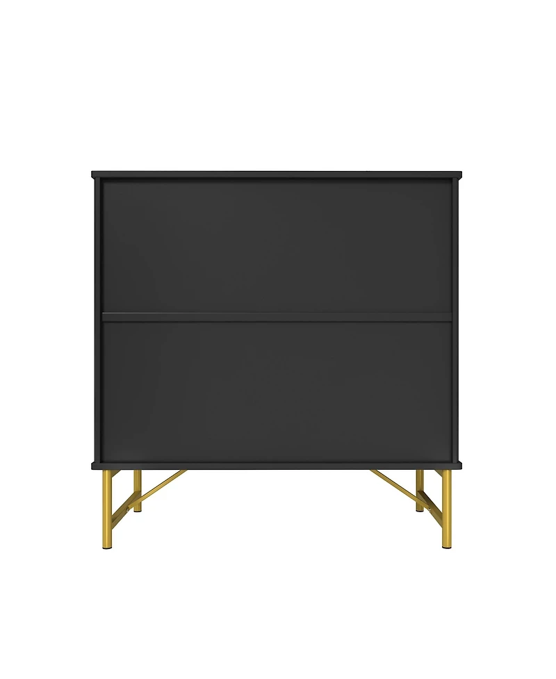 Clihome 32 Inch Storage Cabinet,2 Door Mdf Organizer with Adjustable Feet,Durable Design for Home,Office
