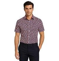Elie Balleh Men's Slim Fit Geometric Print Short Sleeve Shirt